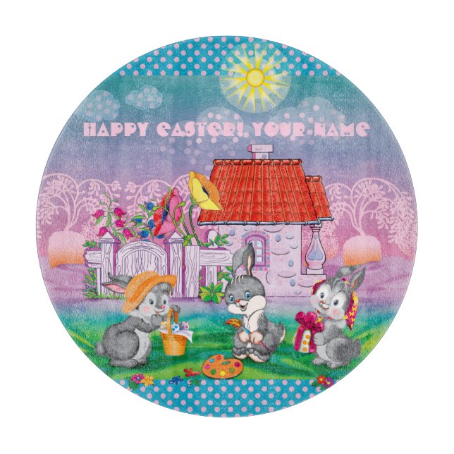 Baby Bunny little  Cutting Board (Front)