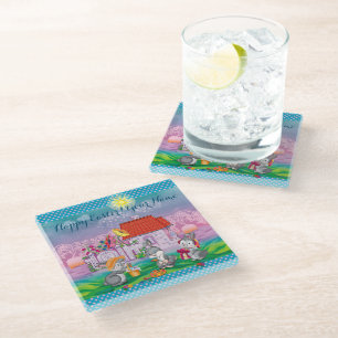 Baby Bunny little Glass Coaster