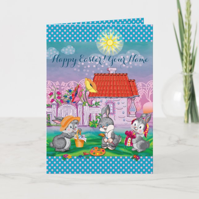 Baby Bunny little Holiday Card (Front)