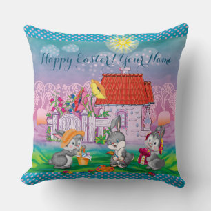 Baby Bunny little Throw Pillow