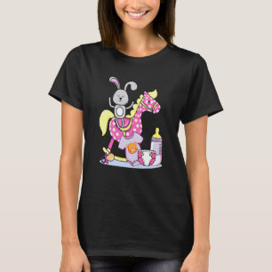 Baby Bunny Rabbit On Rocking Horse T-Shirt