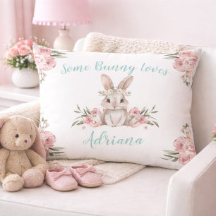 Baby Bunny Some Bunny Loves You Accent Pillow