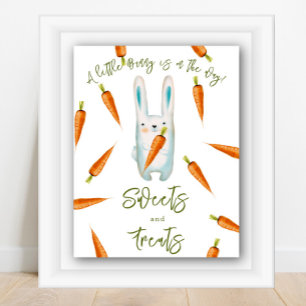 Baby bunny with carrots - Sweets and treats Poster