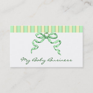 Baby Business Stripes and Bow Business Cards