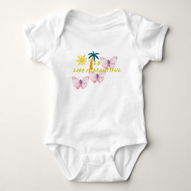 Baby butterfly design bodysuit (Front)