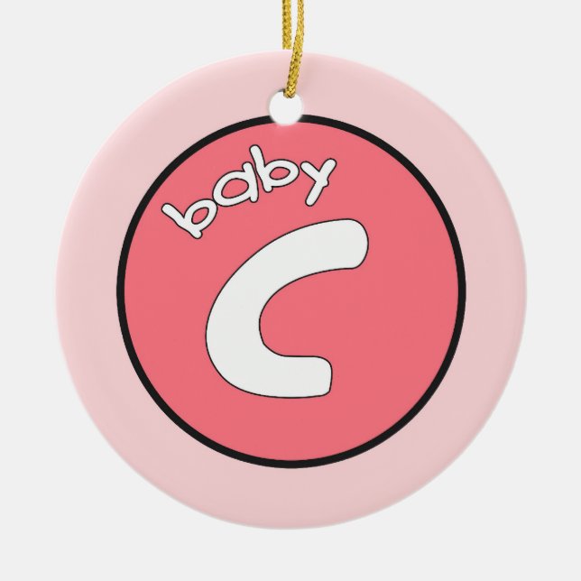 "Baby C" Personalized Ornament for Multiples (Front)