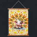 Baby Calf In Bright Colours Hanging Tapestry<br><div class="desc">Beautiful Baby Calf Surrounded By Vibrant Colours. Great For Your Child's Room,  Home,  Offices And More.</div>