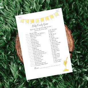 Baby Candy Game Teddy Bear and Honey Card