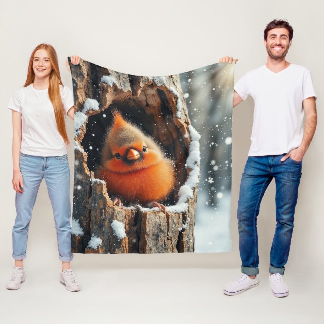 Baby Cardinal  Fleece Blanket (In Situ)