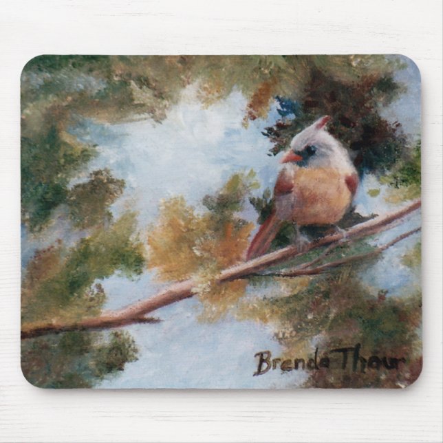 Baby Cardinal Mousepad (Front)