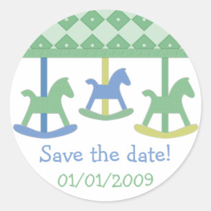 Baby Carousel Collection Classic Round Sticker