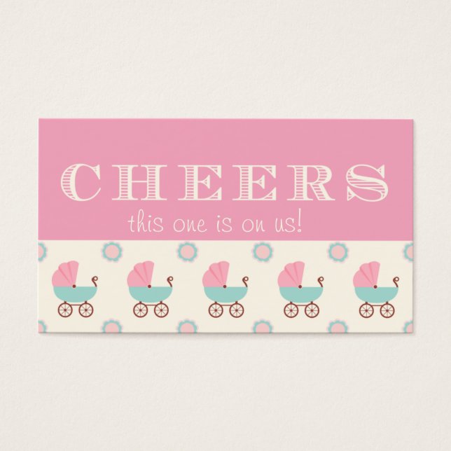 Baby Carriage Baby Shower Drink Ticket (Front)