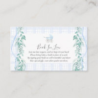 Baby Carriage Book In Lieu Insert card
