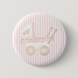 Baby Carriage Pink 2 Inch Round Button