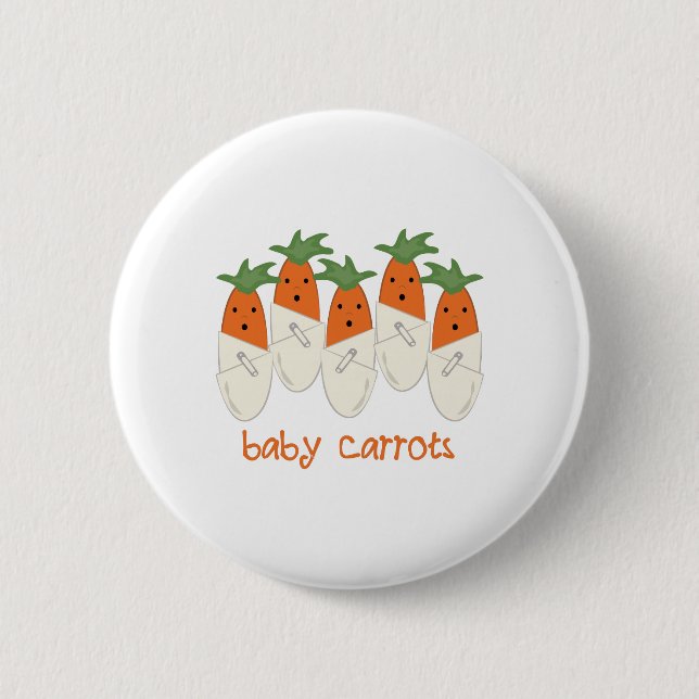Baby Carrots 2 Inch Round Button (Front)