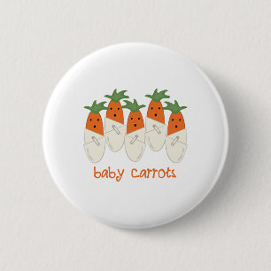 Baby Carrots 2 Inch Round Button
