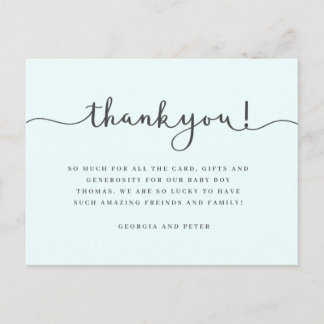 Baby carte de remerciements, anniversaire merci Ca