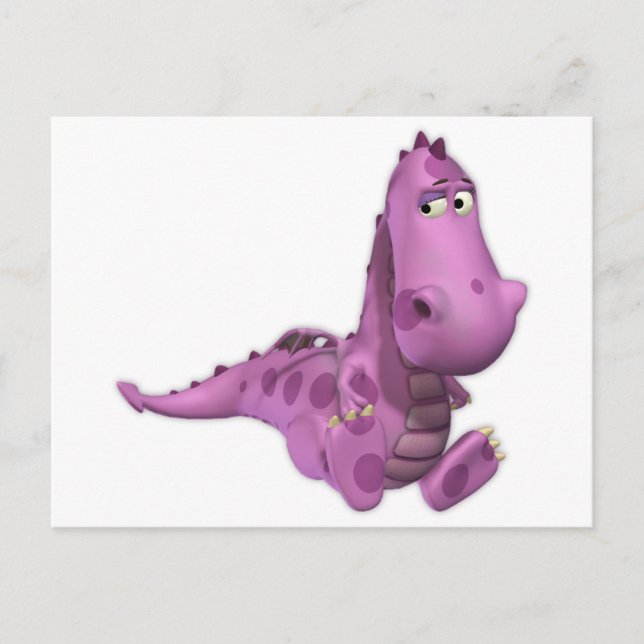 Baby Cartoon Dragons: Smoky Postcard (Front)