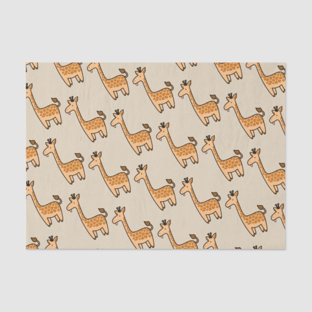 Baby Cartoon Giraffe Tissue Paper (Front)