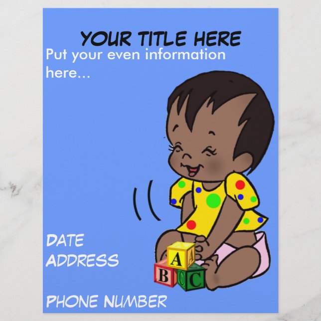 Baby Cartoon to Personalize - Flyer (Front)