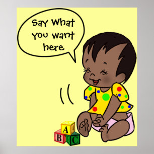 Baby Cartoon to Personalize - Poster