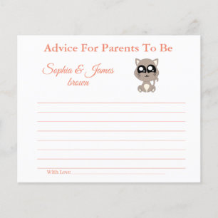 Baby Cat   Advice for Mom & Dad Baby Shower Flyer