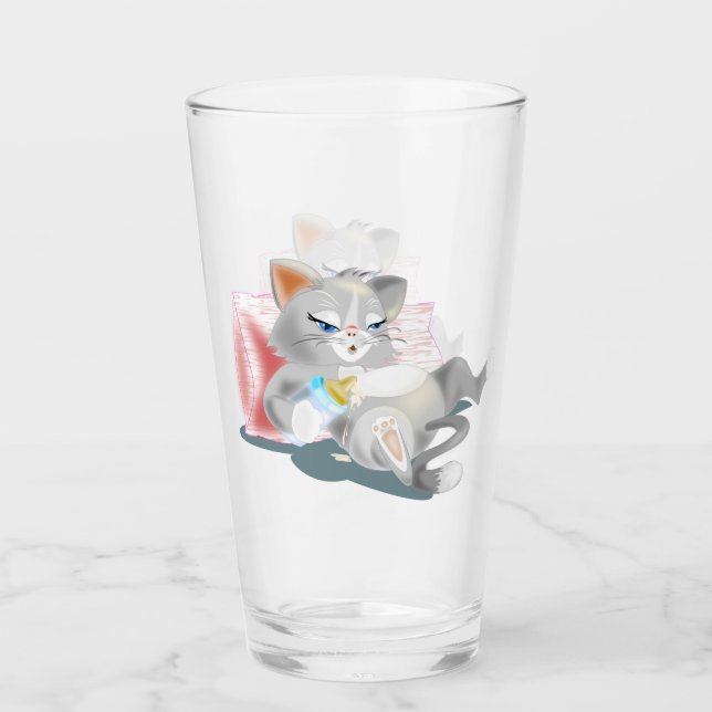 Baby Cat Glass Funny (Front)