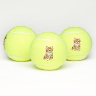 Baby Cat Tennis Balls Gift