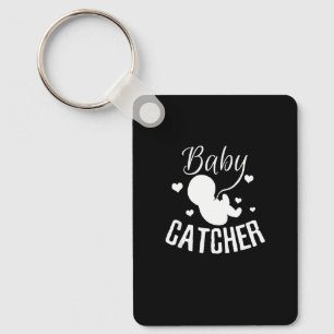 Baby Catcher Midwife Nurse Keychain