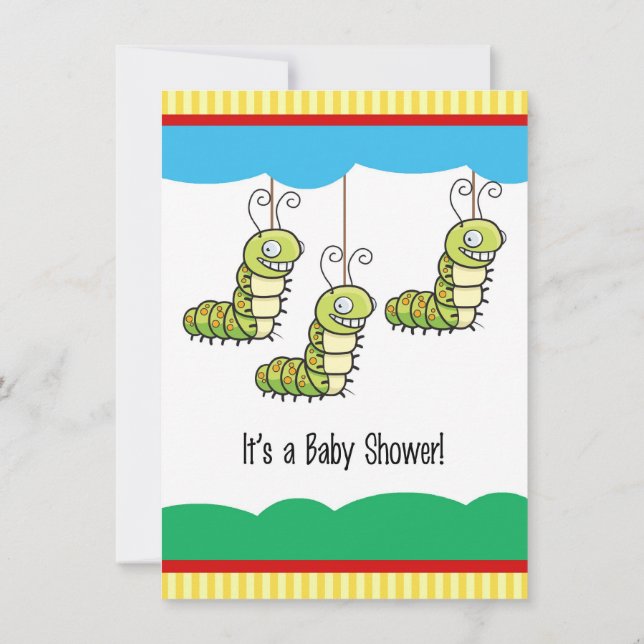Baby Caterpillar Baby shower Invitation (Dos)