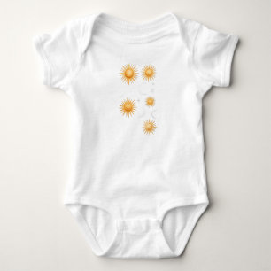 Baby Celestial Sun Moon Stars Gold Bodysuit