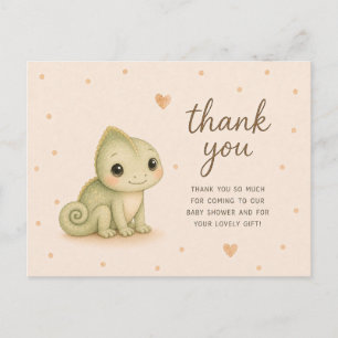 Baby Chameleon Baby Shower Thank You Postcard