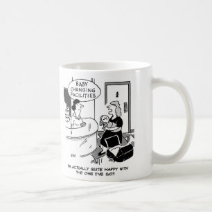 Baby changing facilities at a department store coffee mug