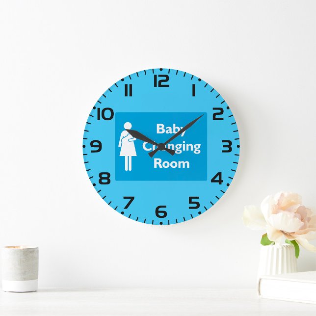 Baby Changing Room Sign with Parent and Infant  Large Clock (Creator Uploaded)