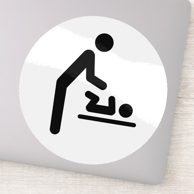 Baby changing station symbol stickers (Detail)