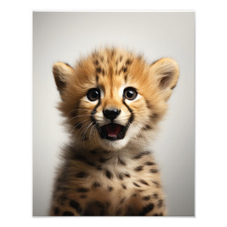 Baby Cheetah Art Print | Safari Nursery Art