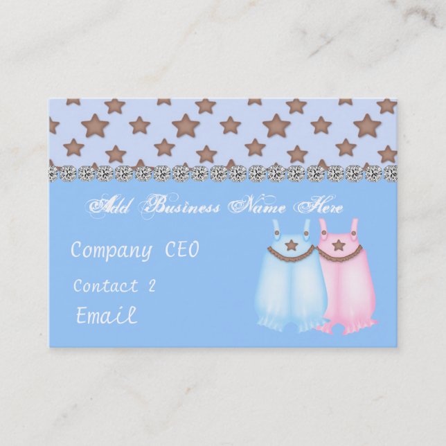 Baby Chic Clothes Boutique Business Card (Front)