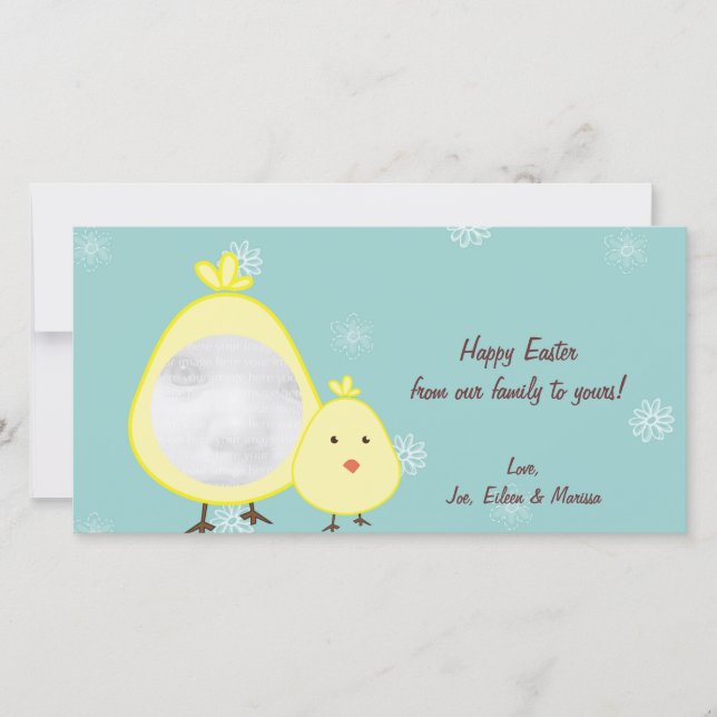 Baby Chick Cartes photos de Pâques (Devant)