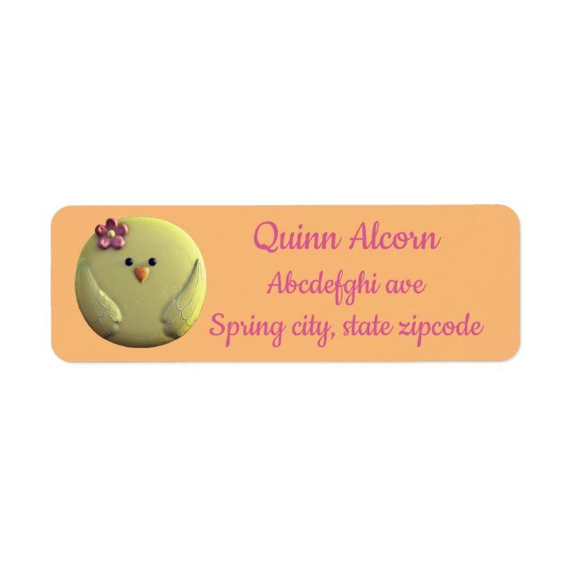 Baby chick cute yellow pink orange (Front)