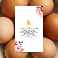 Baby Chick Floral Baby Shower Book Request