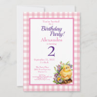 Baby Chick Pink Birthday Party
