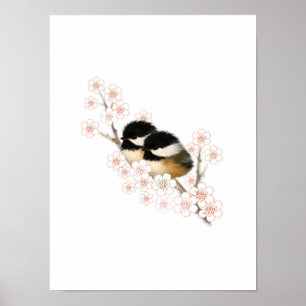 Baby Chickadees Poster Print