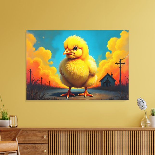 Baby Chicken Canvas Print (Insitu(LivingRoom))