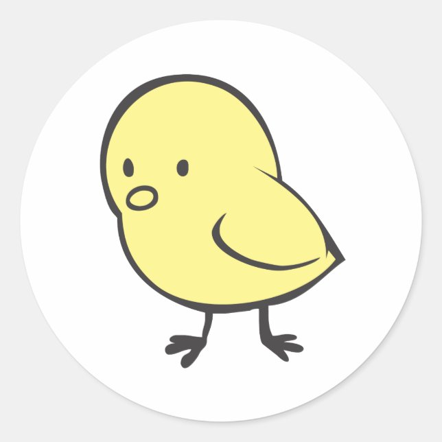 Baby Chicken Classic Round Sticker (Front)