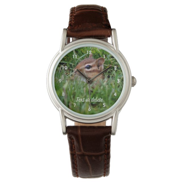 Baby Chipmunk Animal Personalized Watch (Front)