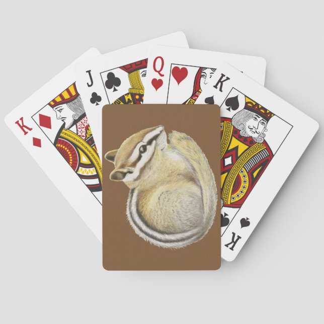 Baby Chipmunk Bicycle Playing Cards (Back)