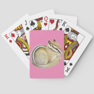 Baby Chipmunk Bicycle Playing Cards