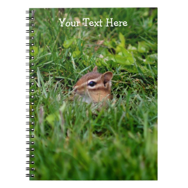 Baby Chipmunk Peeking Nature Carnet d'art (Devant)