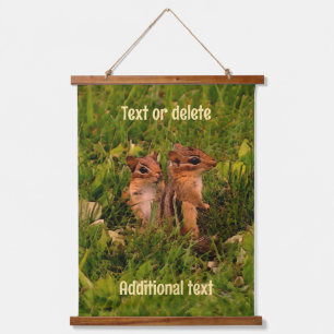Baby Chipmunks Animal Art Personalized Hanging Tapestry