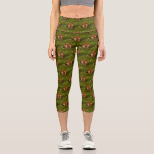 Baby Chipmunks Animal Nature Art  Capri Leggings